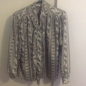 Vintage Pussybow Blouse / Alfred Dunner